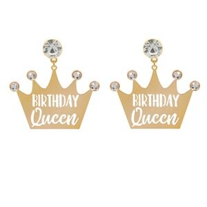 BIRTHDAY QUEEN Crown Earrings